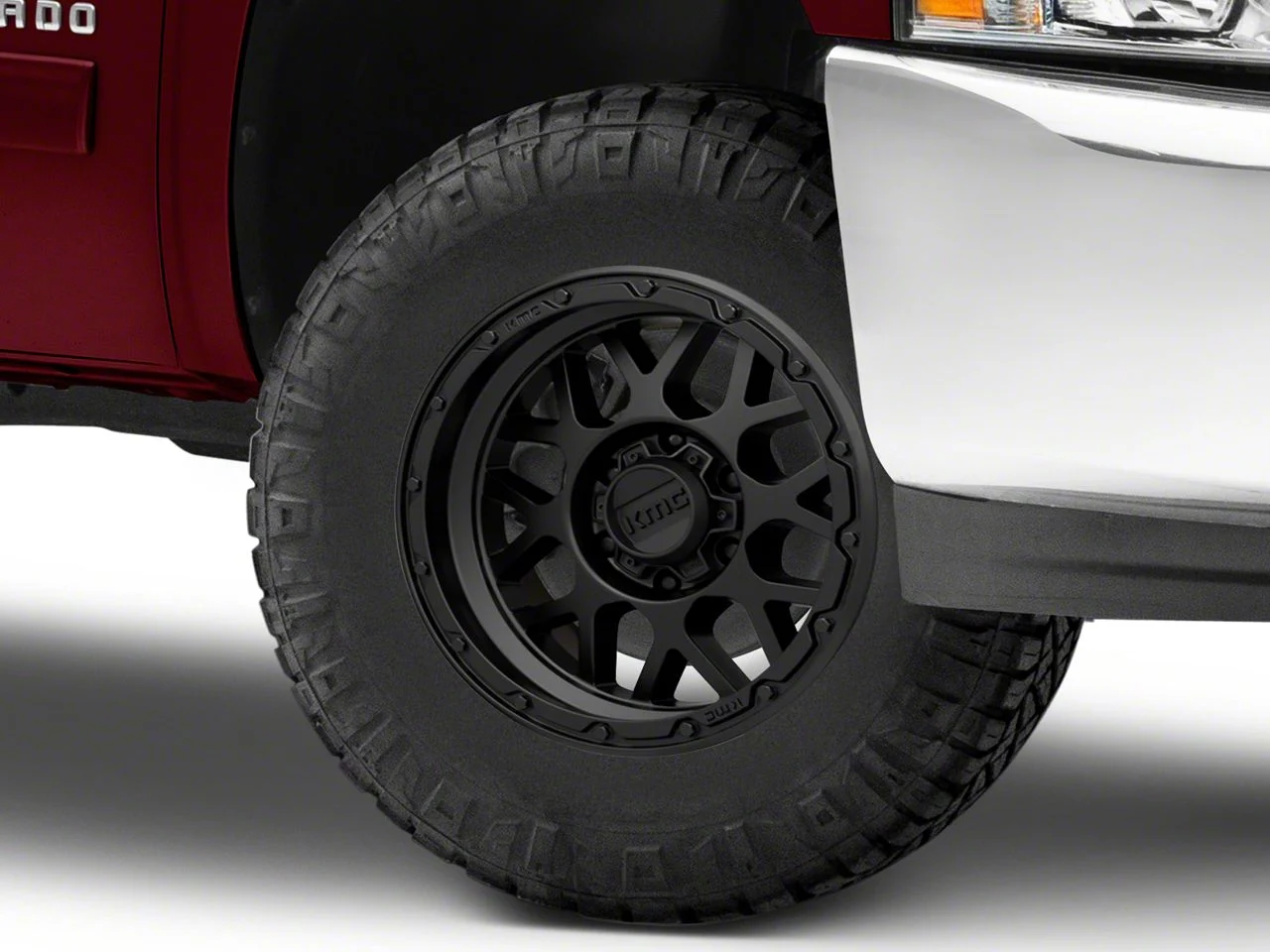 KMC Grenade Off-Road Matte Black 6-Lug Wheel; 17x9; -12mm Offset (07-13 Silverado 1500)