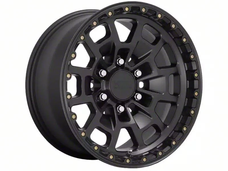 KMC Summit Satin Black 6-Lug Wheel; 17x8.5; 18mm Offset (07-13 Silverado 1500)