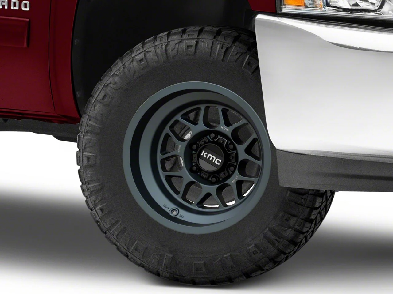 KMC Terra Metallic Blue 6-Lug Wheel; 17x8.5; -10mm Offset (07-13 Silverado 1500)