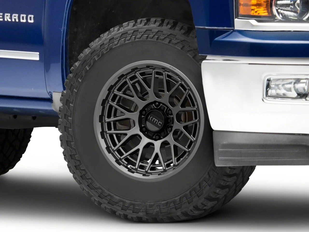 KMC Technic Anthracite 6-Lug Wheel; 18x9; 0mm Offset (14-18 Silverado 1500)