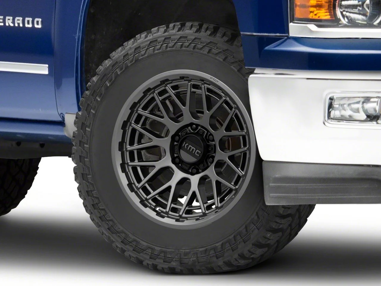 KMC Technic Anthracite 6-Lug Wheel; 20x9; 0mm Offset (14-18 Silverado 1500)