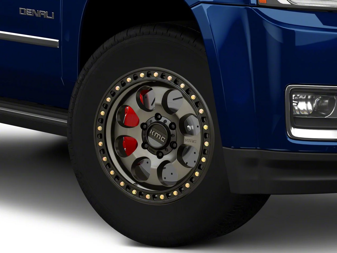 KMC Riot SBL Anthracite with Satin Black Lip 6-Lug Wheel; 18x9; 18mm Offset (15-20 Yukon)
