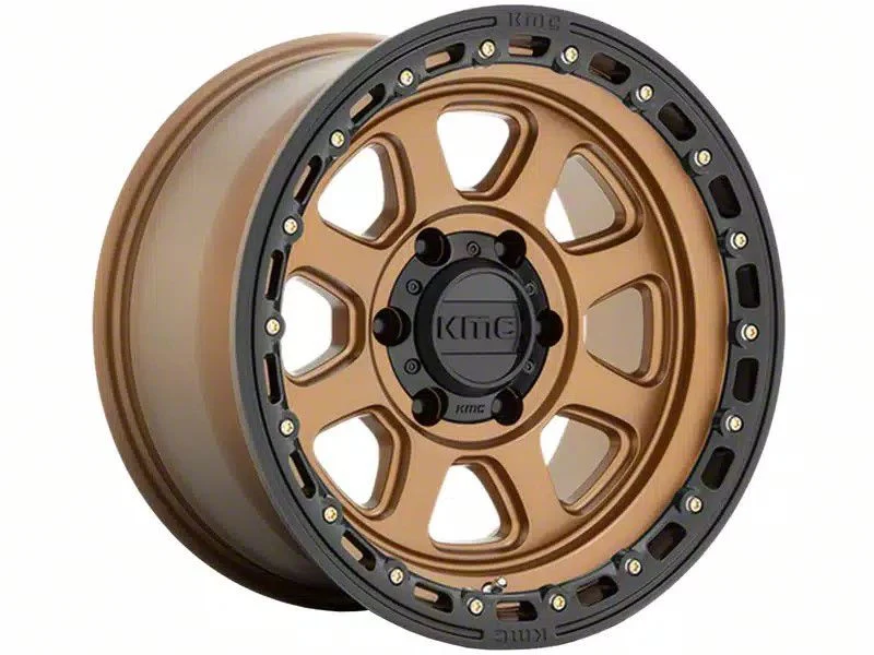 KMC Chase Matte Bronze with Black Lip 6-Lug Wheel; 20x9; 0mm Offset (19-26 Sierra 1500)