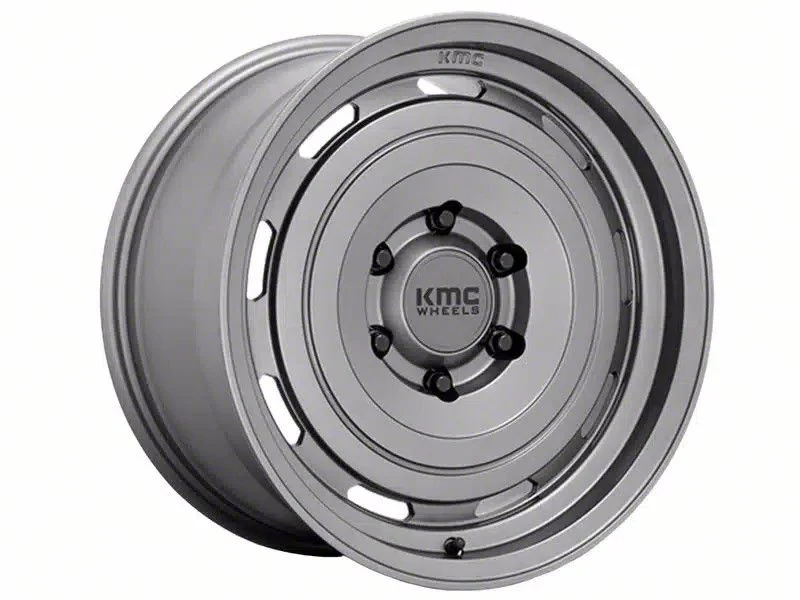 KMC Roswell Matte Anthracite 6-Lug Wheel; 17x8.5; 18mm Offset (14-18 Silverado 1500)