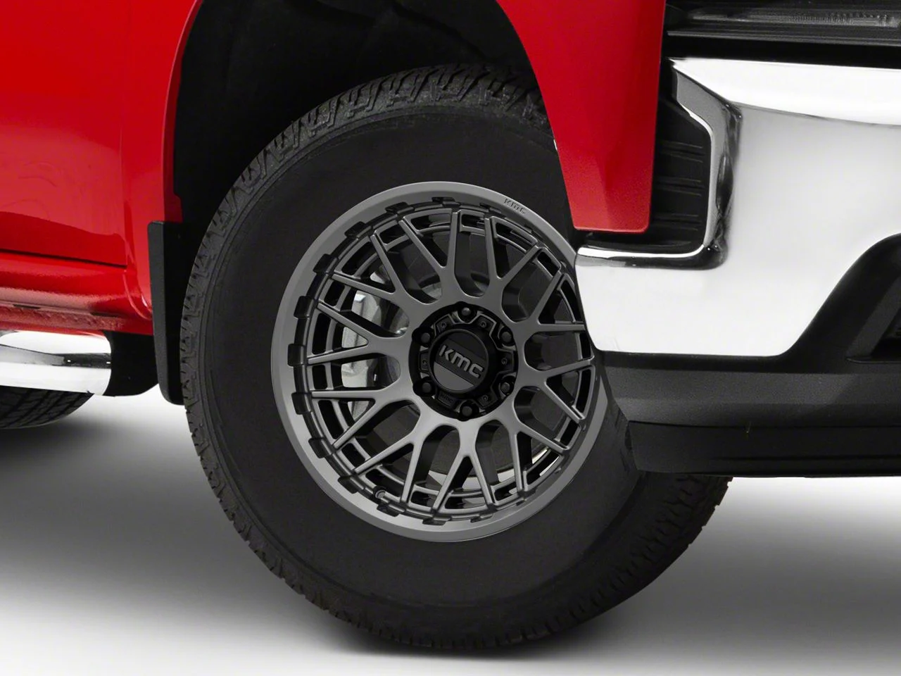 KMC Technic Anthracite 6-Lug Wheel; 18x9; 18mm Offset (19-26 Silverado 1500)