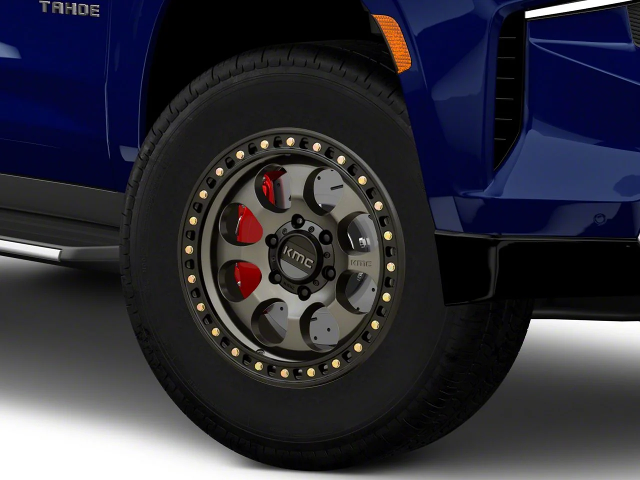 KMC Riot SBL Anthracite with Satin Black Lip 6-Lug Wheel; 18x9; 18mm Offset (21-26 Tahoe)