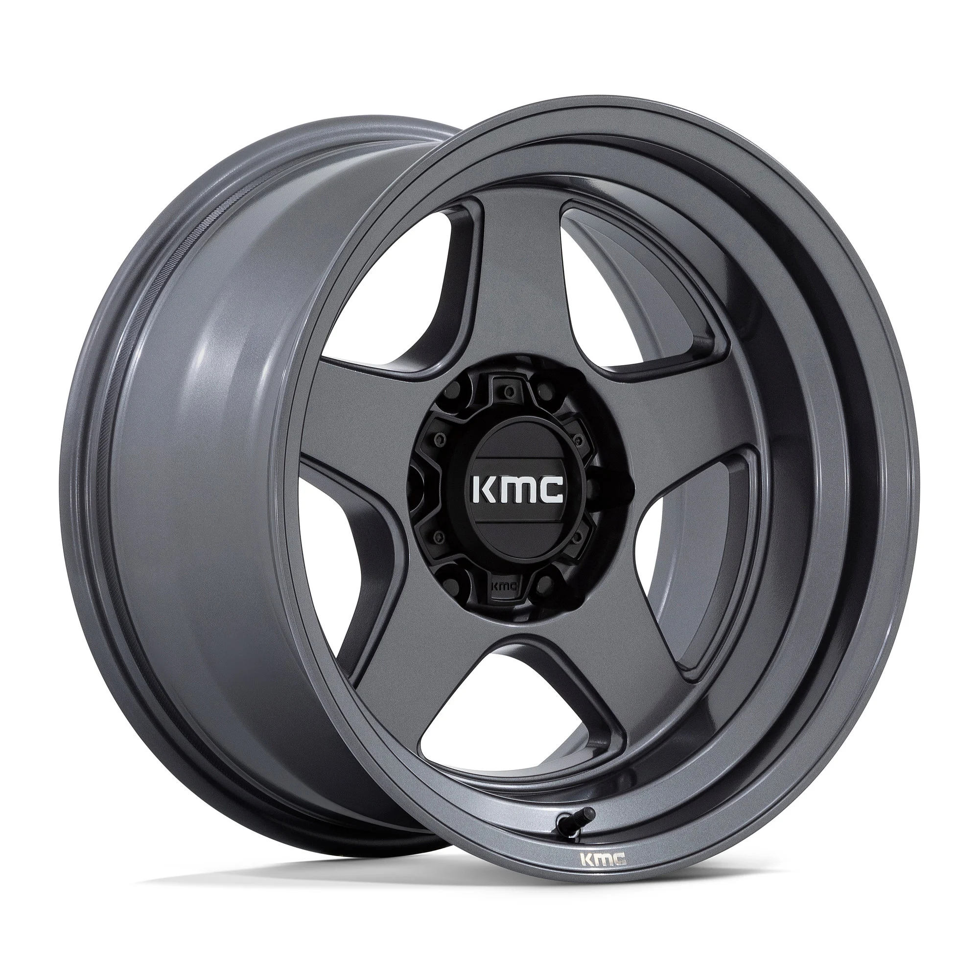 KMC Wheels  KM728 Lobo Wheel for 07-22 Jeep Wrangler JK, JL & Gladiator JT in 17x8.5 with 5.46in Backspace Matte Anthracite for 07-22 Jeep Wrangler JK, JL & Gladiator JT
