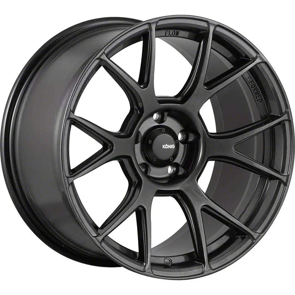Konig Ampliform Dark Metallic Graphite Wheel; 18x9.5; 35mm Offset (05-09 Mustang GT, V6)