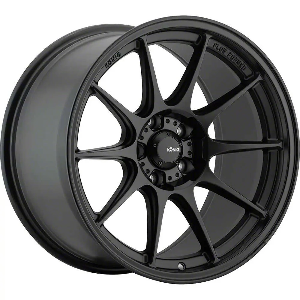 Konig Dekagram Semi-Matte Black Wheel; 19x9.5; 35mm Offset (05-09 Mustang)
