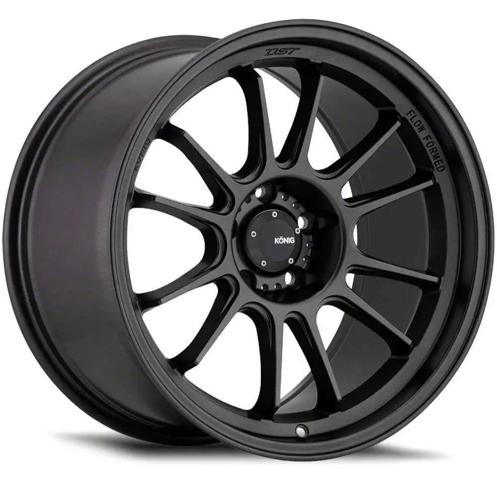 Konig Hypergram Matte Black Wheel; 19x9.5; 35mm Offset (05-09 Mustang)