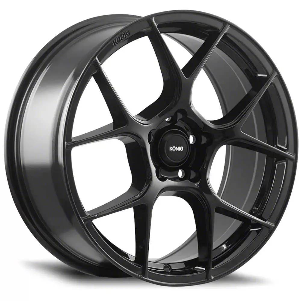 Konig Diverge Gloss Black Wheel; 18x8; 40mm Offset (17-23 AWD Challenger)