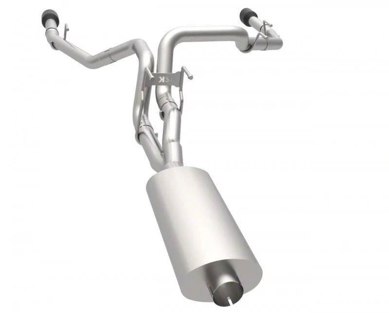 Kooks Dual Exhaust System with Black Tips; Rear Exit (09-18 5.7L RAM 1500 w/ Factory Dual Exhaust)