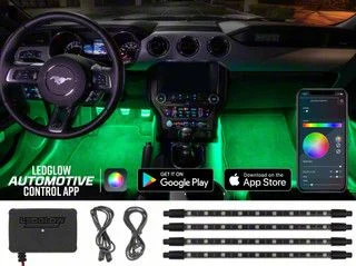 LEDGlow Bluetooth Million Color Pro Interior Lighting Kit; 12-Piece (Universal; Some Adaptation May Be Required)