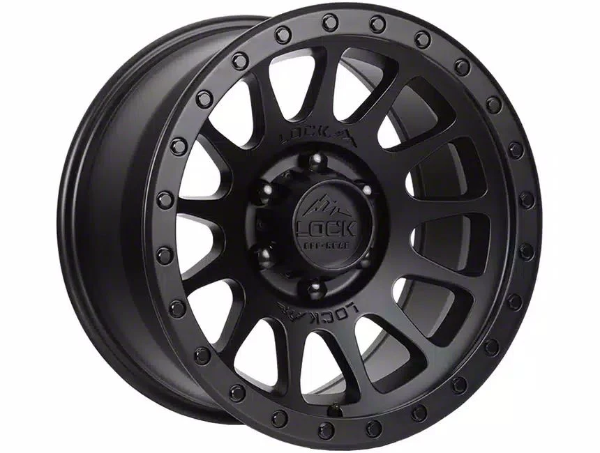 Lock Off-Road Yosemite Matte Black with Matte Black Ring 6-Lug Wheel; 17x9; 0mm Offset (07-13 Silverado 1500)