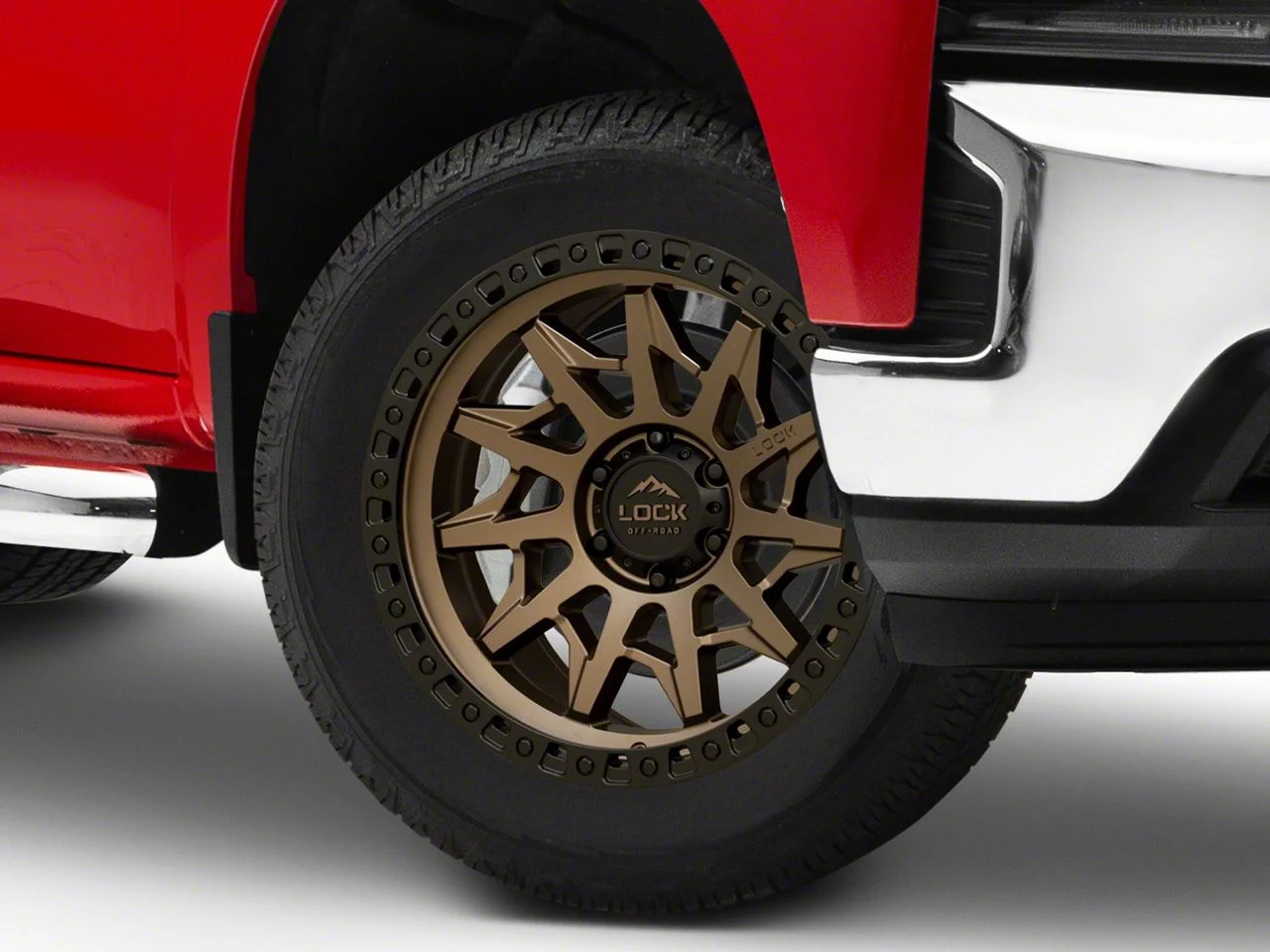 Lock Off-Road Lunatic Matte Bronze with Matte Black Ring 6-Lug Wheel; 20x9; 0mm Offset (19-26 Silverado 1500)