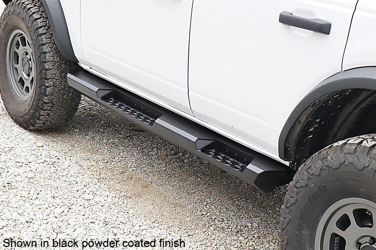 LoD Offroad  Destroyer Rocksliders  for 21-25 Ford Bronco 4-Door in Black Texture for 21-26 Ford Bronco 4-Door
