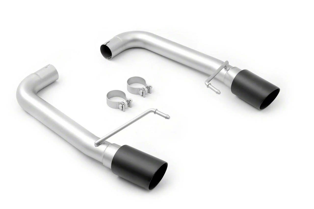 LTH Muffler Delete Axle-Back Exhaust with Patriot Black Tips (15-17 Mustang GT)