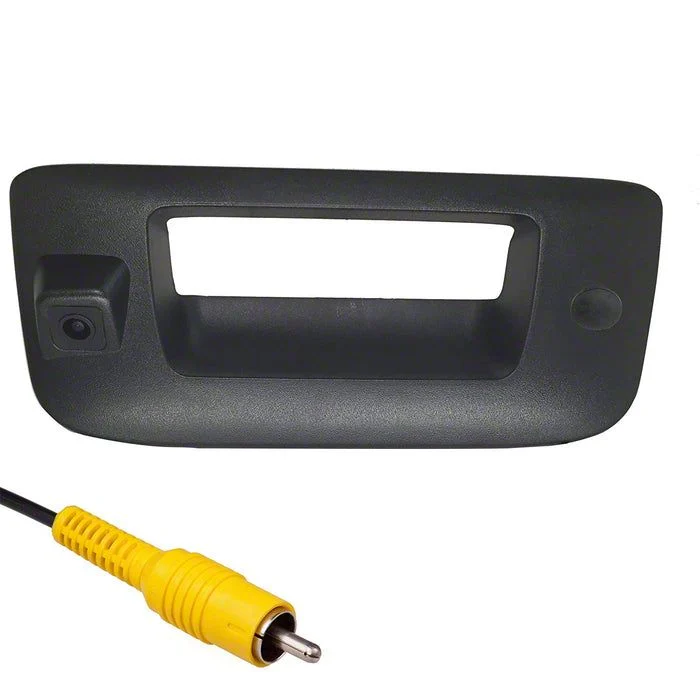 Master Tailgaters Tailgate Handle with Backup Reverse Camera and Keyhole Plug; Chrome (07-13 Silverado 1500)