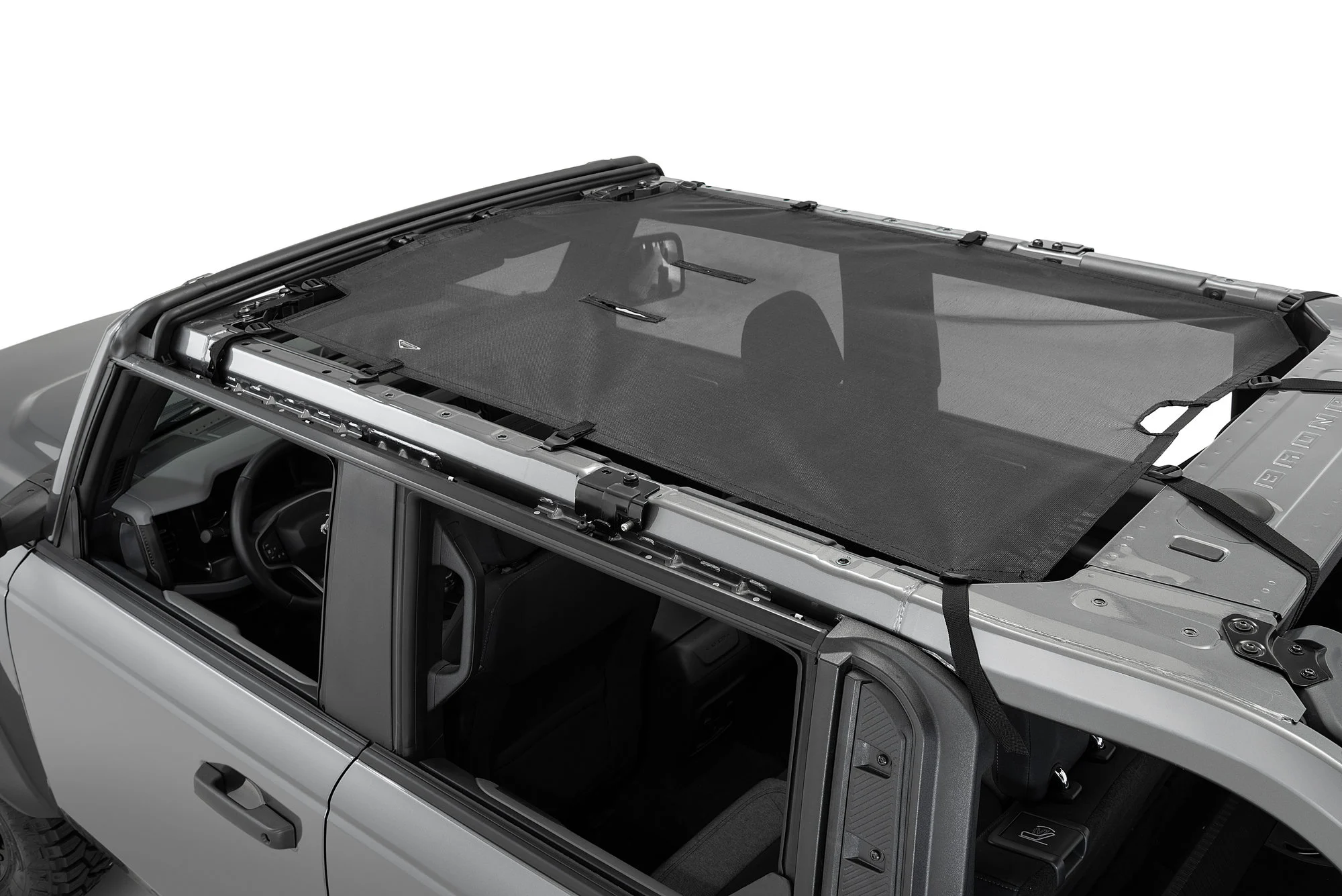 MasterTop  Freedom Mesh Bimini Top Plus for 21-25 Ford Bronco 4-Door in Black for 21-25 Ford Bronco 4-Door