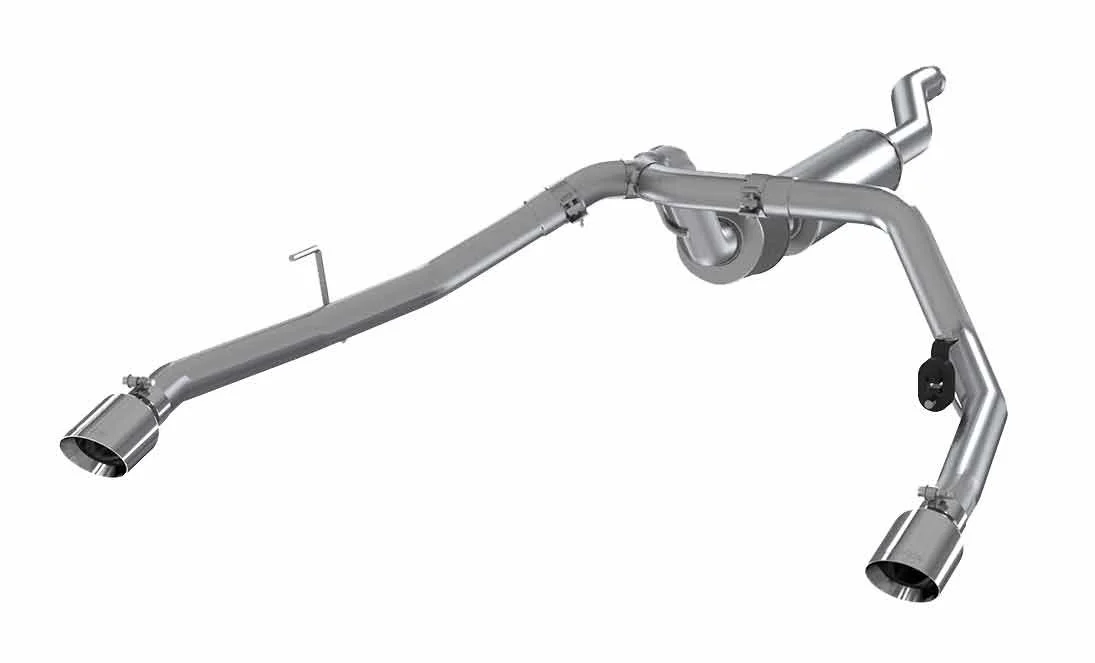 MBRP  2.5" Dual Rear Exit Cat Back Exhaust System for 20-26 Jeep Gladiator JT in T-304 Stainless Steel for 20-26 Jeep Gladiator JT