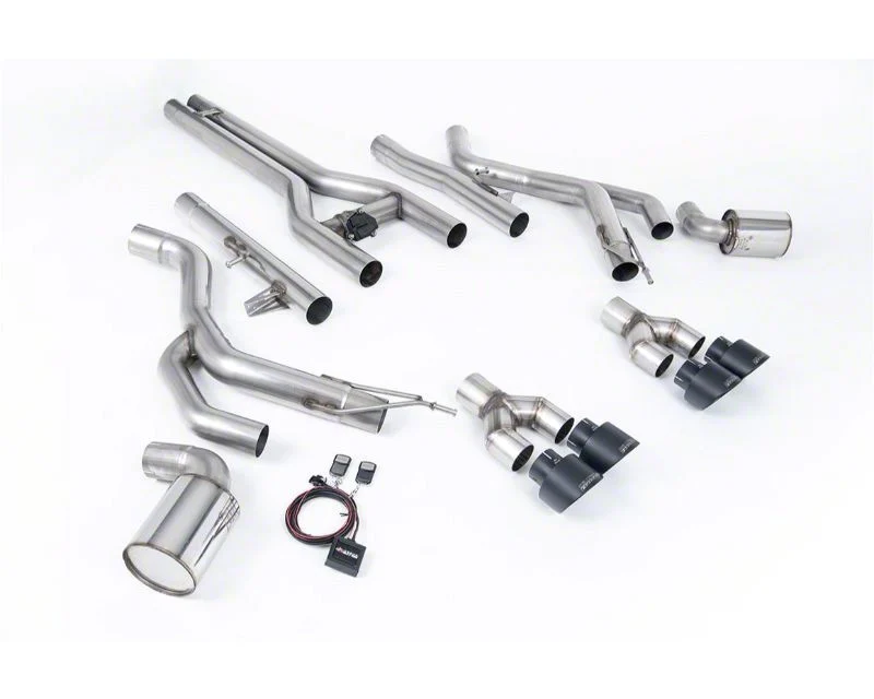 Milltek Active H Cat-Back Exhaust System with Cerakote Black Tips (15-23 Challenger SRT Hellcat)
