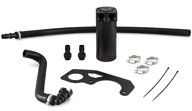 Mishimoto MMBCC-JLH-18CBE Baffled Oil Catch Can Kit for 18-21 Jeep Wrangler JL with 2.0L engine