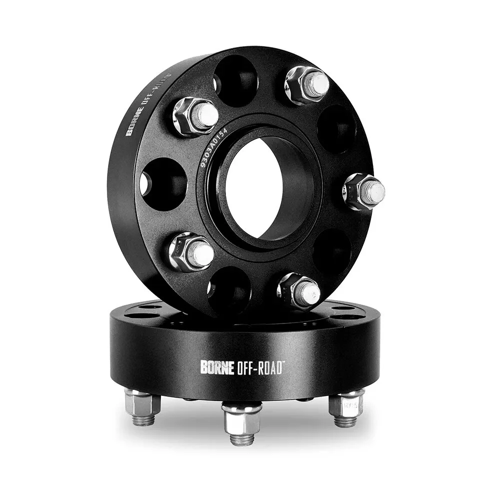 Mishimoto  Borne Off-Road Wheel Spacers for 18-25 Jeep Wrangler JL & Gladiator JT in Black 1.20" Thick for 18-26 Jeep Wrangler JL & Gladiator JT