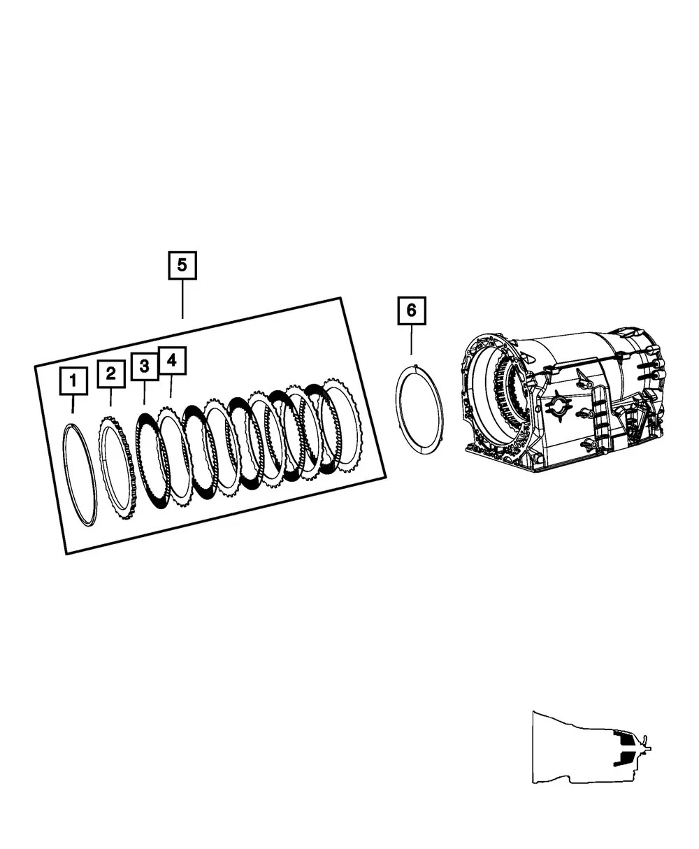 Mopar 68028661AA B3 Brake Clutch Stack Up Clutch Package  for 12-18 Jeep Wrangler JK & 08-13 Grand Cherokee SRT8