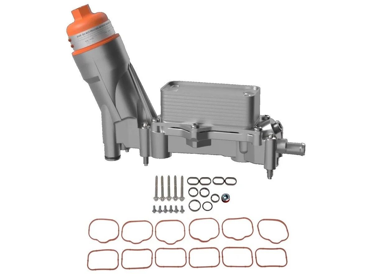 Mopar 68755454AA Dorman Aluminum Engine Oil Filter Housing with Element  for 07-26 Jeep Wrangler JK, JL, Gladiator JT, Grand Cherokee WL with 3.6L Engine