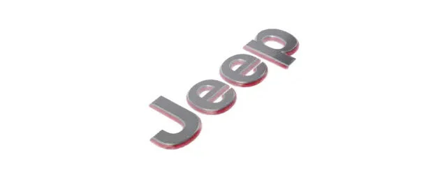 Mopar  68309633AA Front Fender " Jeep" Nameplate with Red Outline for 18-26 Jeep Wrangler JL & Gladiator JT Rubicon