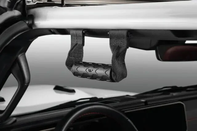 Mopar  Grab Handles in Black with Jeep Grille Logo for 24-26 Jeep Wrangler JL & Gladiator JT