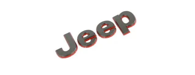 Mopar  68299026AA Jeep Logo Grille Nameplate with Red Outline for 17-18 Jeep Wrangler JK