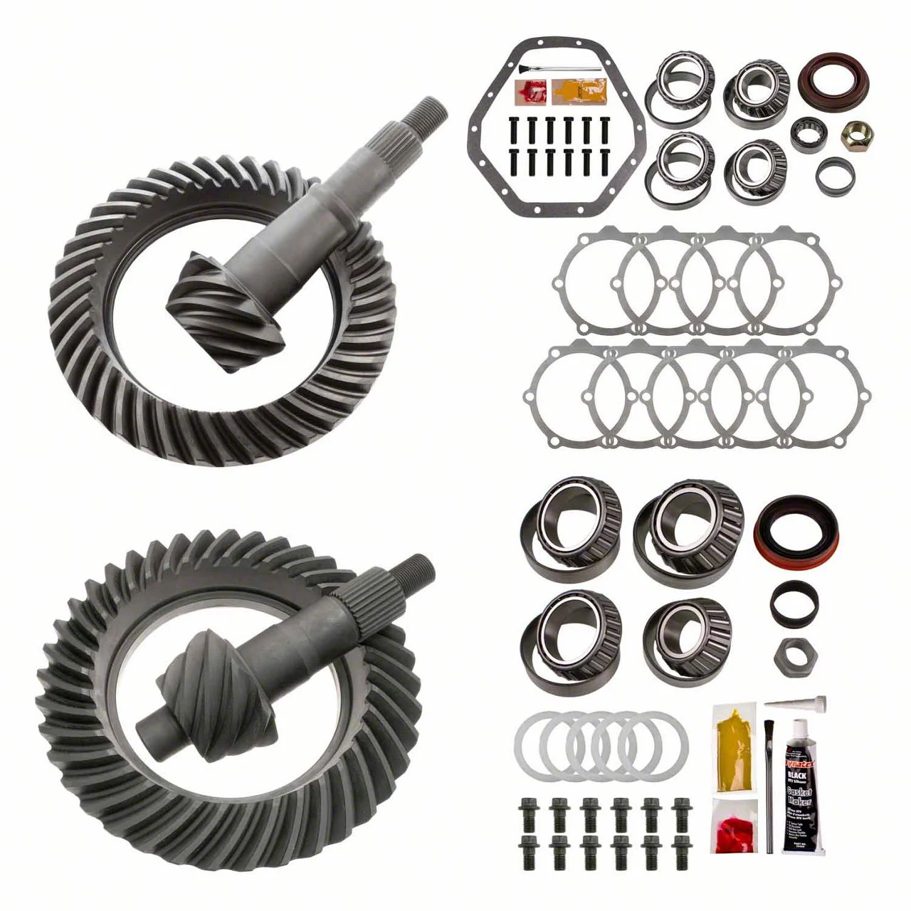 Motive Gear 9.25-Inch Front and 10.50-Inch Rear Axle Complete Ring and Pinion Gear Kit; 4.56X Gear Ratio (07-10 4WD Sierra 3500 HD)