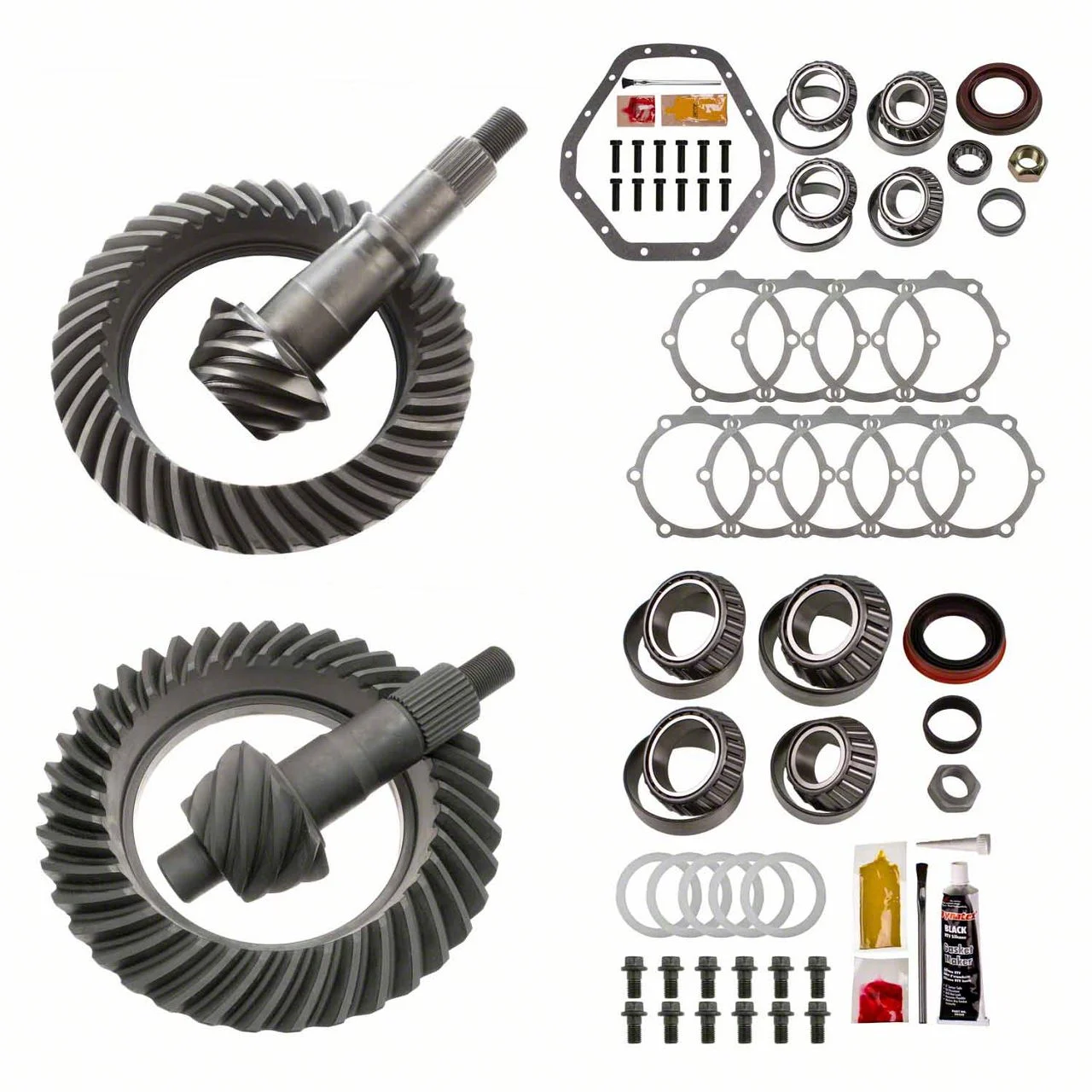 Motive Gear 9.25-Inch Front and 10.50-Inch Rear Axle Complete Ring and Pinion Gear Kit; 4.88X Gear Ratio (07-10 4WD Sierra 3500 HD)