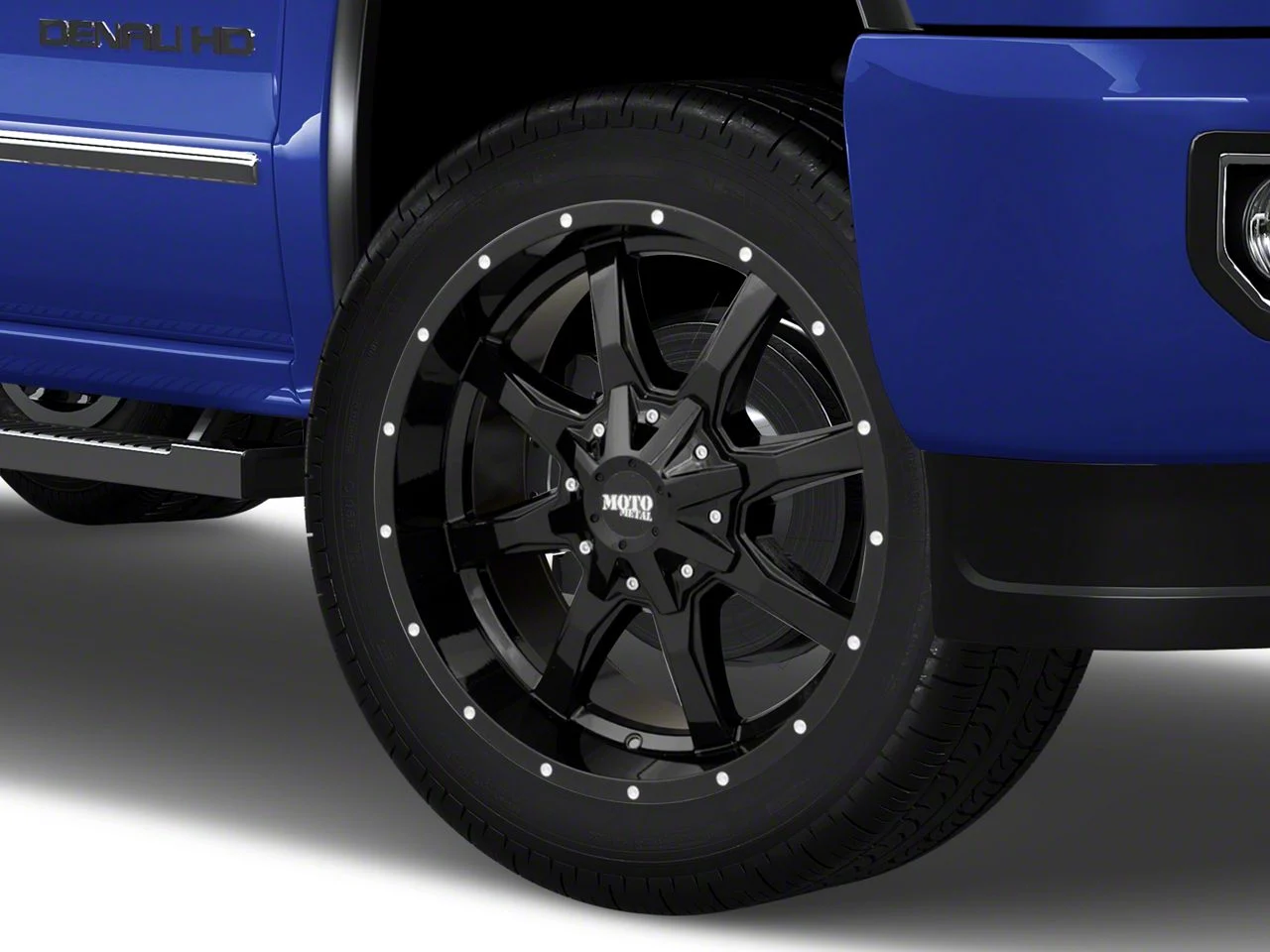 Moto Metal MO970 Gloss Black Milled 8-Lug Wheel; 22x10; -18mm Offset (15-19 Sierra 3500 HD SRW)