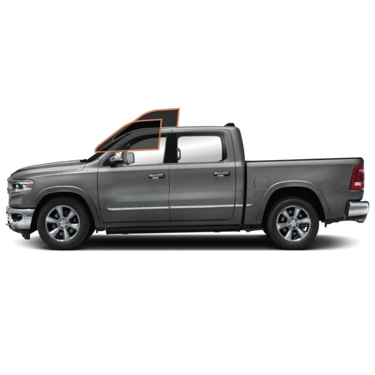 MotoShield Pro Front Driver/Passenger Window Tint; 15% (09-18 RAM 1500 Crew Cab)