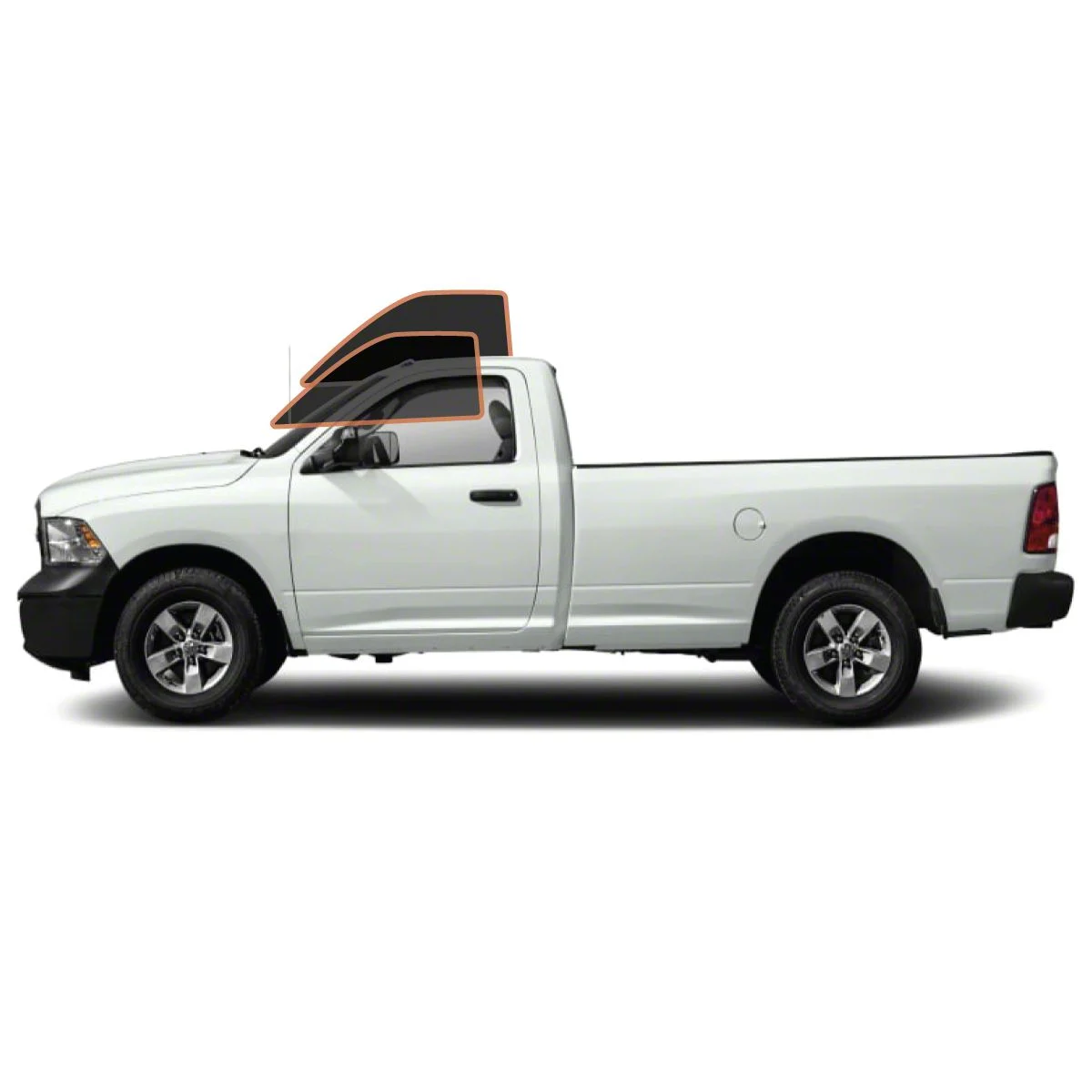 MotoShield Pro Front Driver/Passenger Window Tint; 15% (09-18 RAM 1500 Regular Cab)