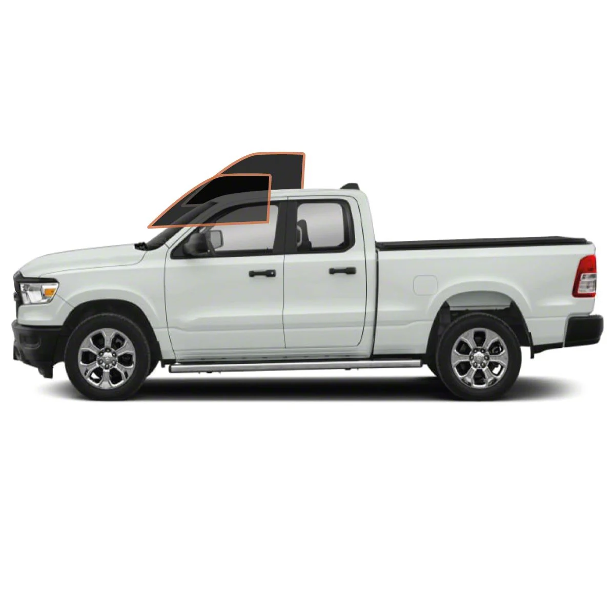 MotoShield Pro Front Driver/Passenger Window Tint; 25% (09-18 RAM 1500 Quad Cab)