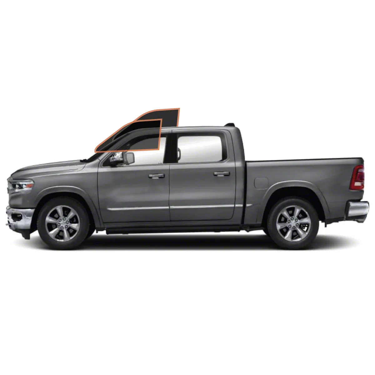 MotoShield Pro Front Driver/Passenger Window Tint; 35% (09-18 RAM 1500 Crew Cab)