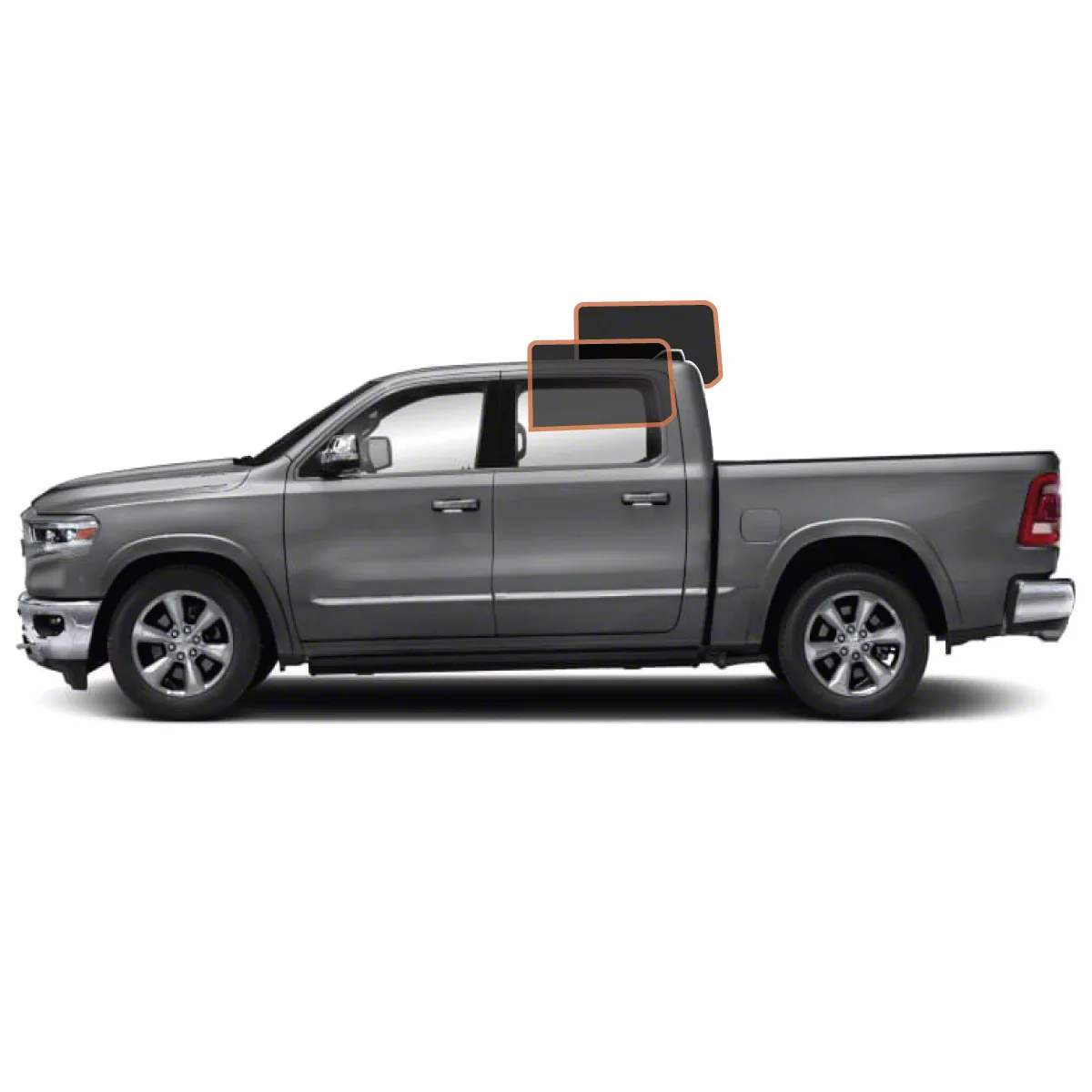 MotoShield Pro Rear Driver/Passenger Window Tint; 15% (09-18 RAM 1500 Crew Cab)