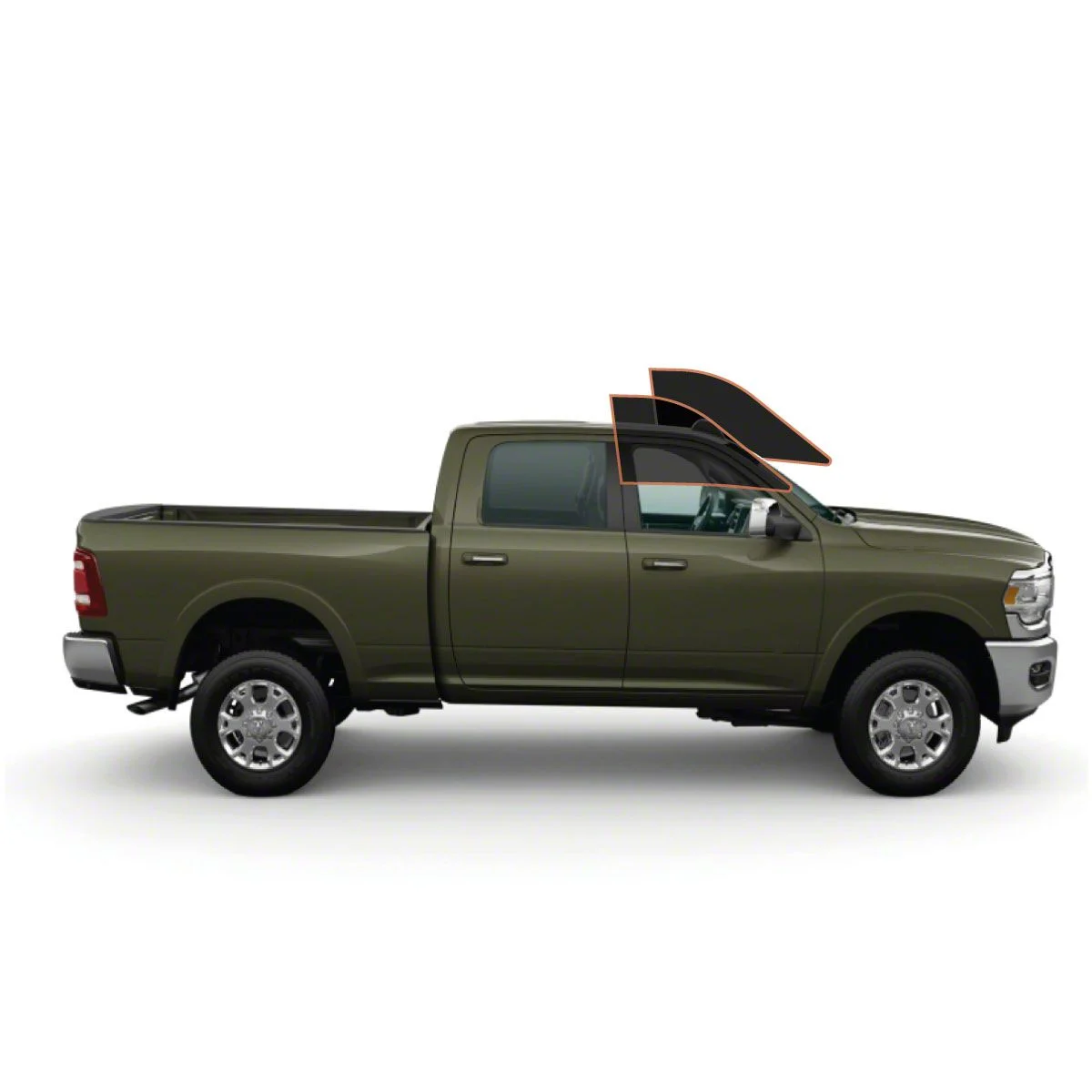 MotoShield Pro Front Driver/Passenger Window Tint; 15% (10-26 RAM 2500 Regular Cab)