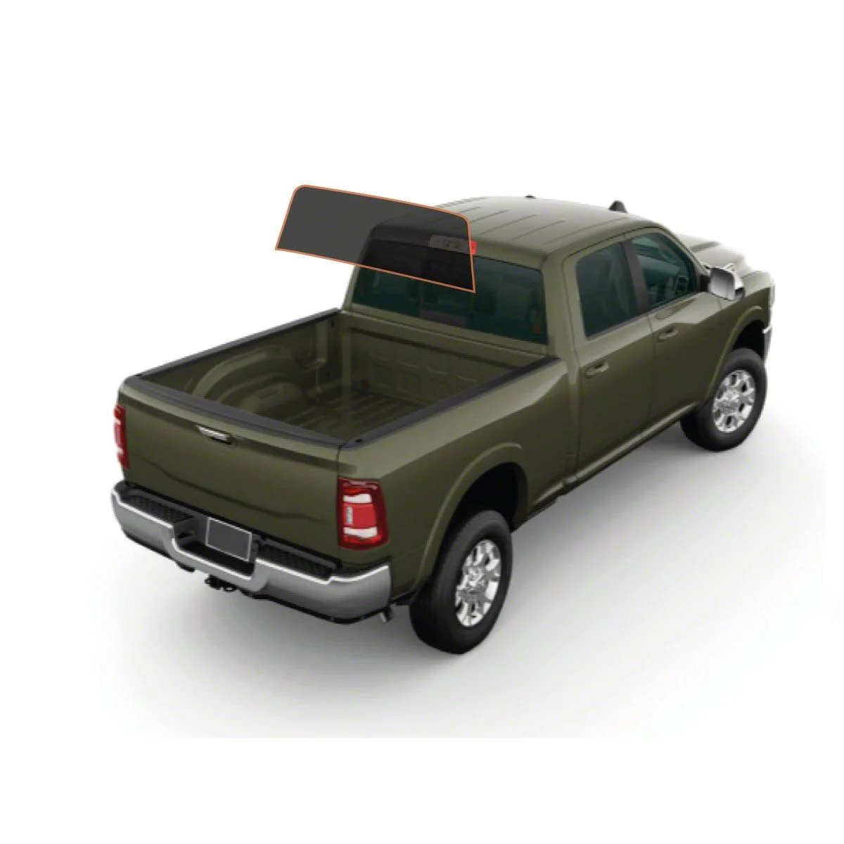 MotoShield Pro Solid Rear Windshield Tint; 25% (10-26 RAM 2500 Regular Cab)