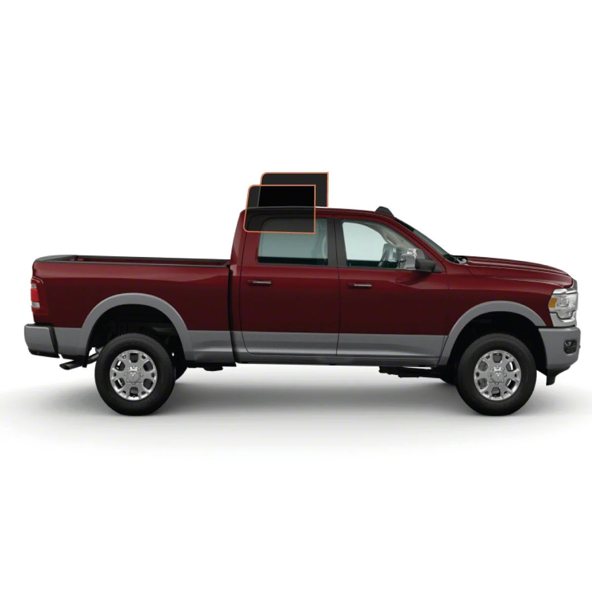 MotoShield Pro Rear Driver/Passenger Window Tint; 15% (10-26 RAM 3500 Crew Cab)