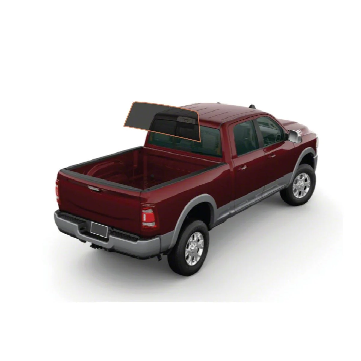 MotoShield Pro Solid Rear Windshield Tint; 15% (10-26 RAM 3500 Crew Cab)