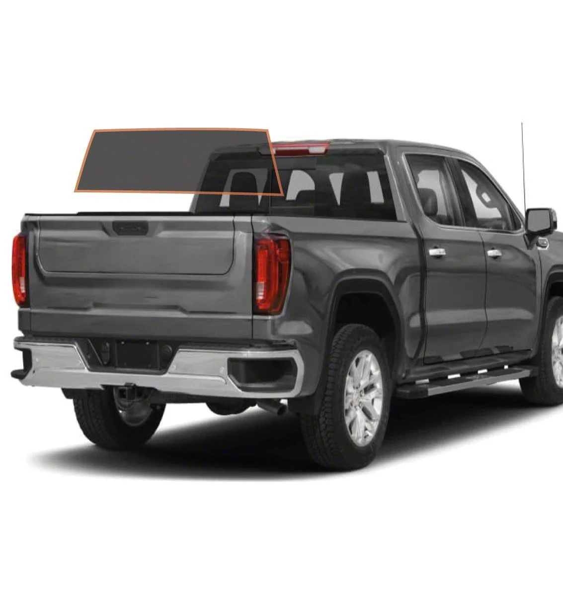 MotoShield Pro Solid Rear Windshield Tint; 25% (14-18 Sierra 1500 Crew Cab)