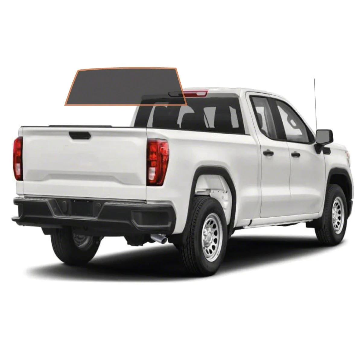 MotoShield Pro Solid Rear Windshield Tint; 25% (14-18 Sierra 1500 Double Cab)
