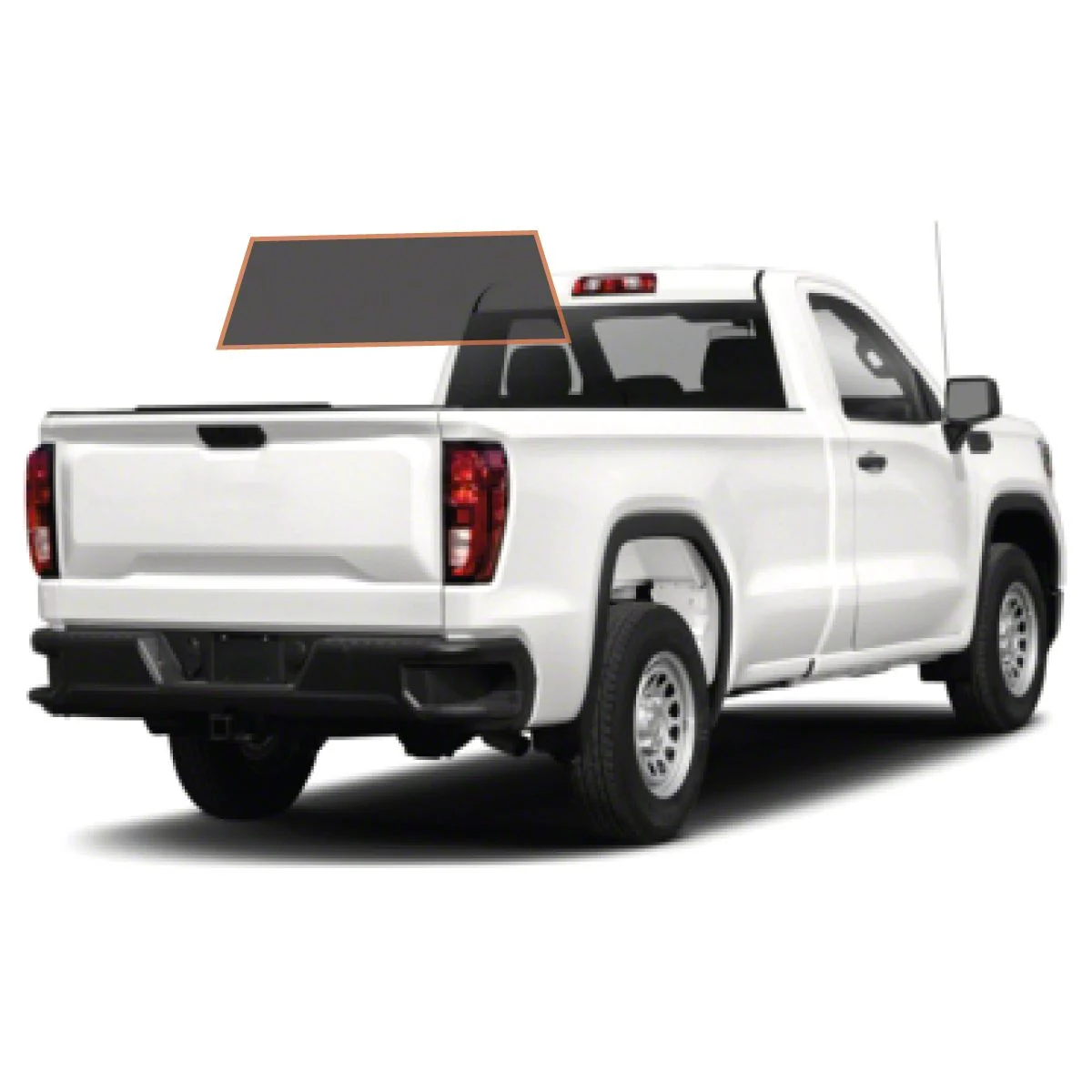 MotoShield Pro Solid Rear Windshield Tint; 25% (14-18 Sierra 1500 Regular Cab)