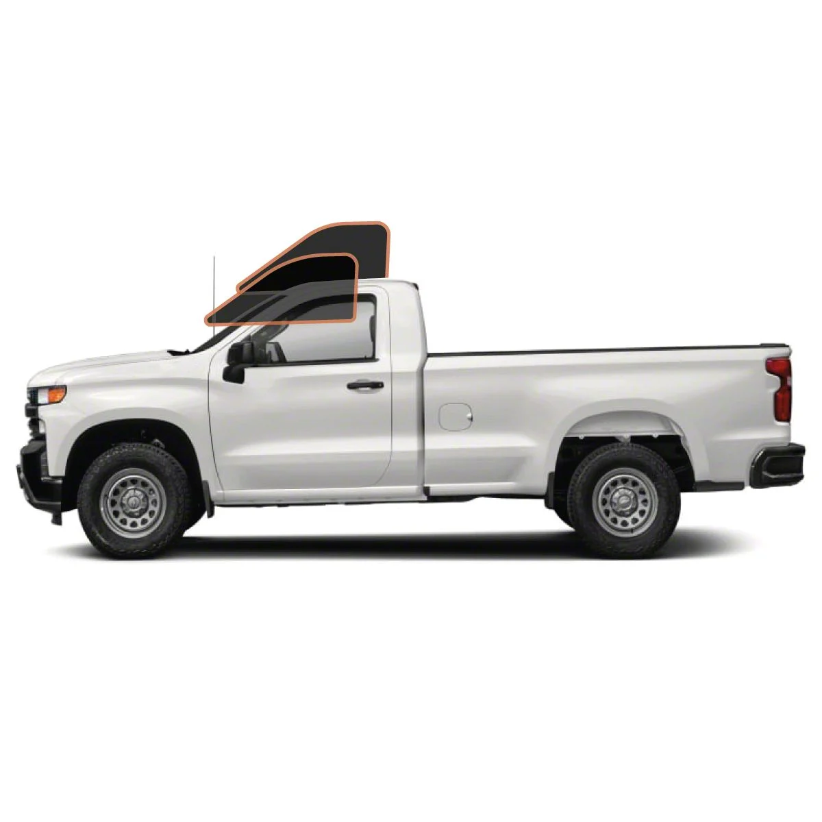 MotoShield Pro Front Driver/Passenger Window Tint; 15% (14-18 Silverado 1500 Regular Cab)