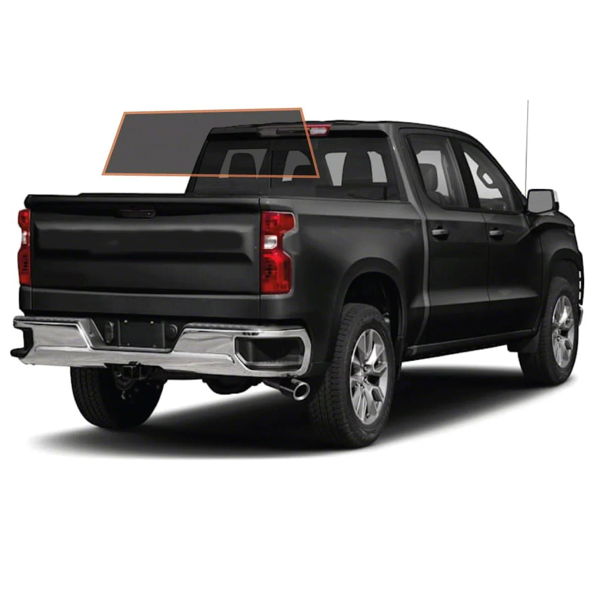 MotoShield Pro Solid Rear Windshield Tint; 25% (14-18 Silverado 1500 Crew Cab)