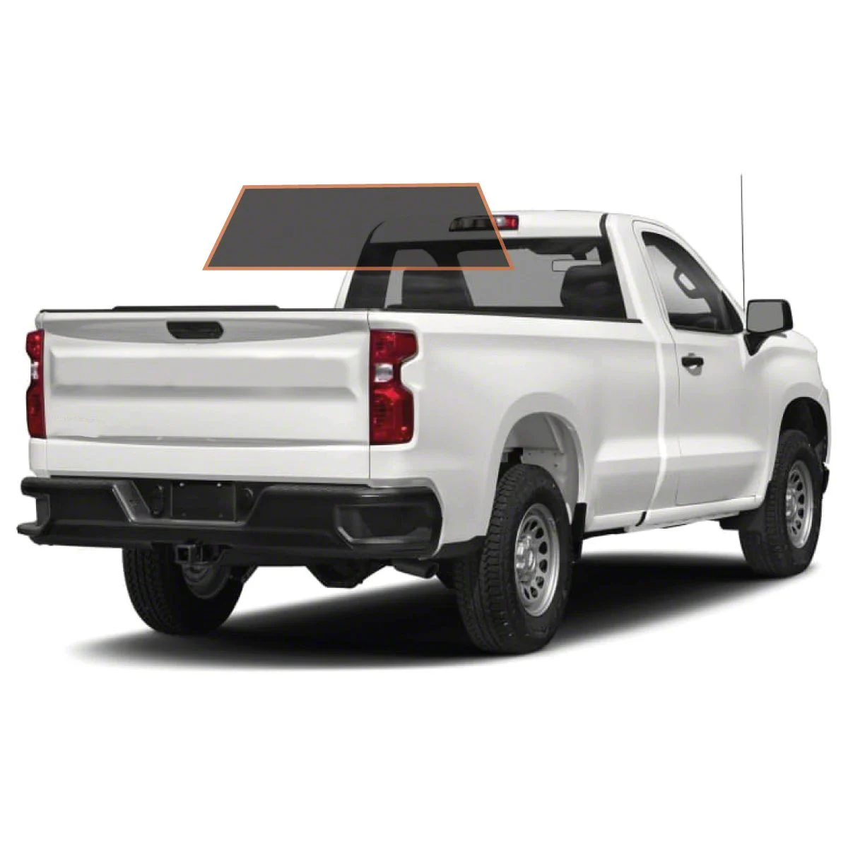 MotoShield Pro Solid Rear Windshield Tint; 25% (14-18 Silverado 1500 Regular Cab)